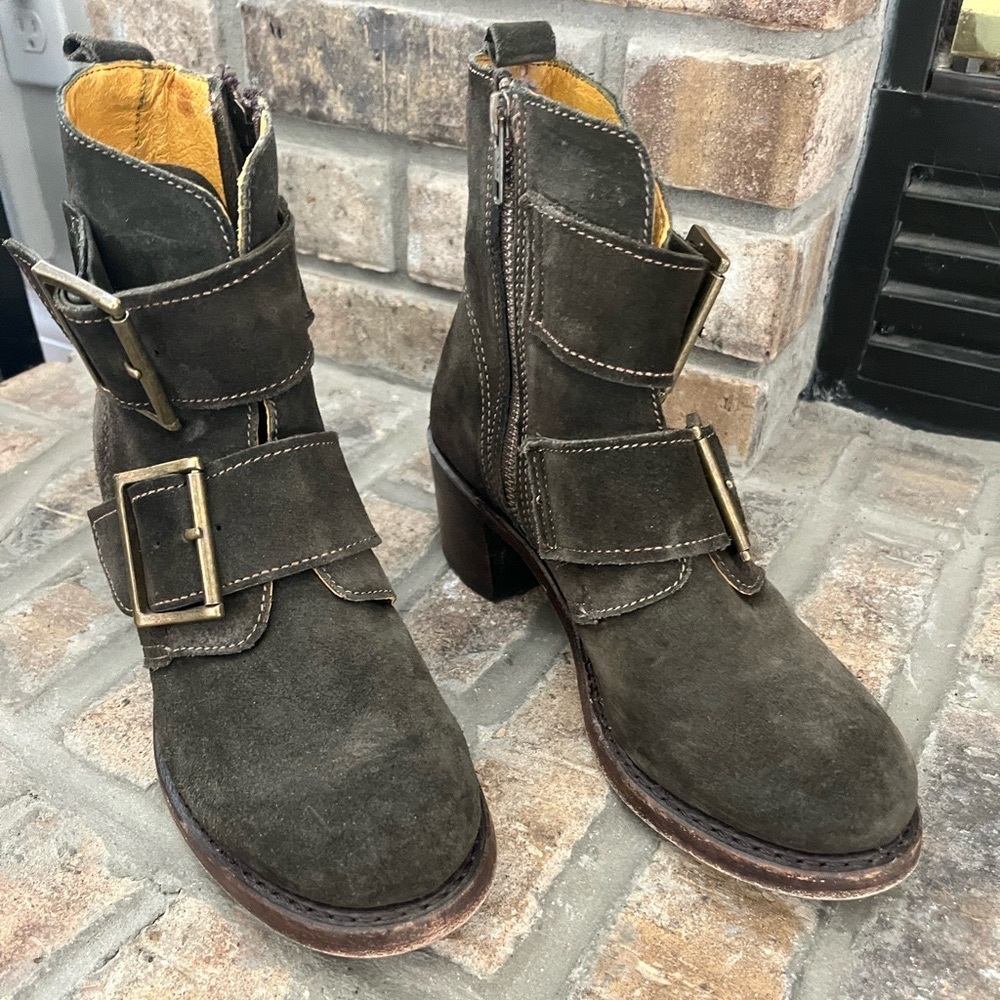 Frye Boots- Sabrina double buckle boots